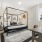 bedroom with a large window and modern decor