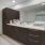 a bathroom with a large mirror